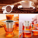 Tea Infuser, of 2 Long-Handled Stainless Steel Tea Filter with Lid and Doub N1B9