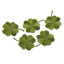 Pack of 5 Embroidered Iron on Patches Badge Cloth Stickers Four Leaf