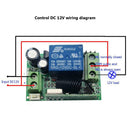DC12V Intelligent 1CH Relay Module Door Wireless Single Key Remote Control