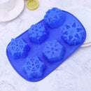 Christmas Snowflakes Silicone Cake Mold Soap Candy Mould Tools DIY Chocolat R7A7