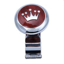Crown Pattern Metal Plastic Handle Steering Wheel Spinner Knob for Auto Tru