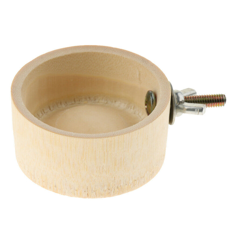 2 x Small Animal Bamboo Bowl, Basic Dish Feeder Can Be Fixed in The Cage with