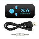x6 Wireless Bluetooth ABS AUX Audio Stereo Music Home Car Receiver Adapter