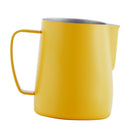 Stainless Steel Milk Frothing Jug Frother Coffee Latte Container Yellow