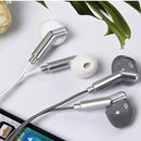 In-Ear Handsfree Headphones Earphones with Mic for Smart Phones White