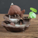1   Ceramic Incense Burner Cone Holder Backflow Ash Catcher Handicraft
