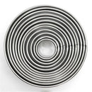 12PCS CUTTERS ROUND Plain in Graduated Sizes for Pastry Cookie Cake Mousse etc