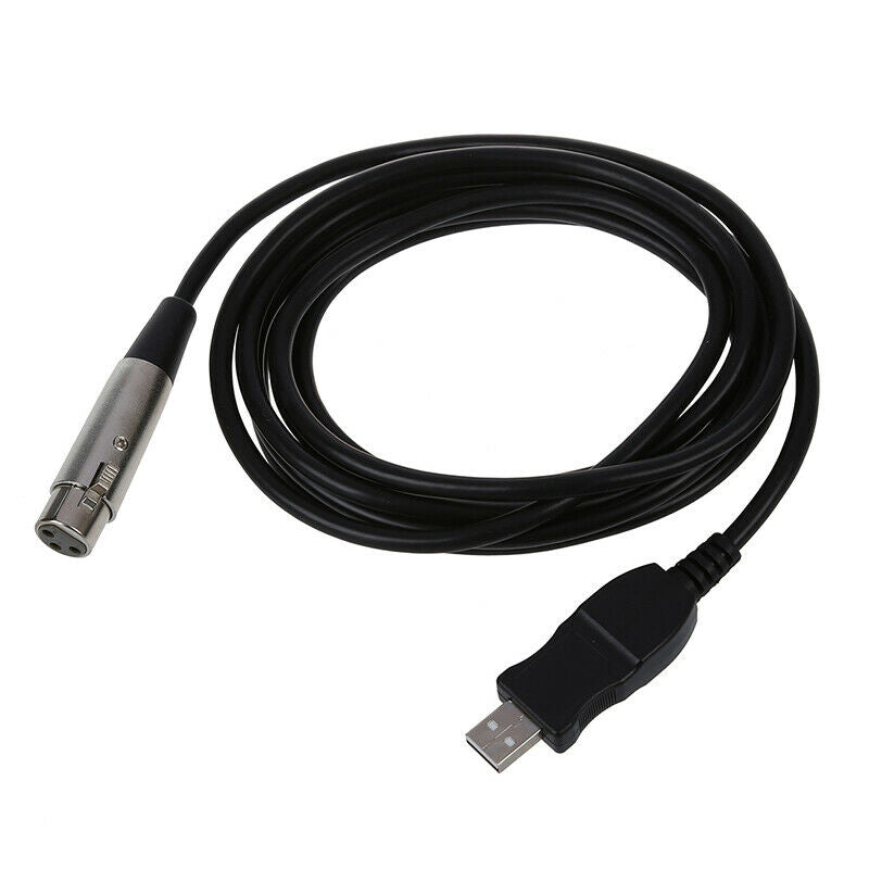USB Male to 3 Pin XLR Female Microphone MIC Studio Audio Link Cable