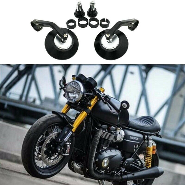 7/8 inch Round Motorcycle Rear View Mirrors Motorbike Handle Bar End Rear V