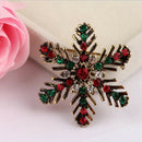 1X Elegant Diamond Snowflake Brooch Christmas Wedding Bridal Pin Rhinestone R1T8