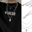Cross Pendant  Metal  Long Chain Punk Necklace Fashion Women men Jewelry Gi 3C