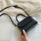 Alligator Pattern Shoulder Handbags PU Leather Women Crossbody Bags (Black)