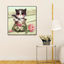 DIY Mosaic Cute Cat Paint Kit Full Round Drill Diamond Picture (cat-W550)