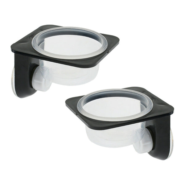 2pcs Durable Reptiles Lizard Suction Cup Feeder Food Water Bowl Breeding