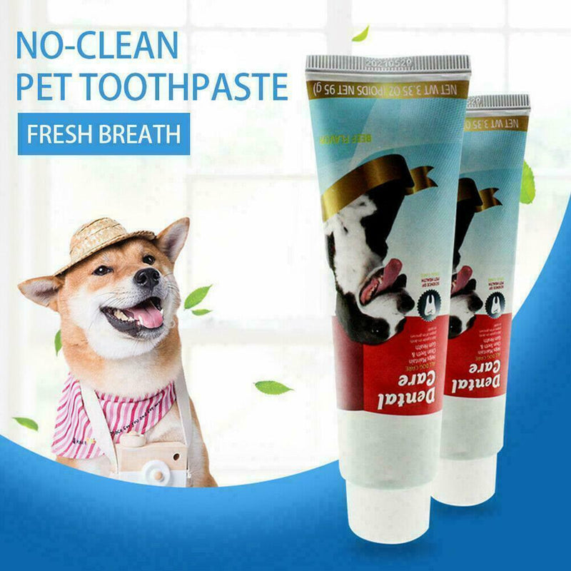 Pet Cat Dog Toothpaste Dental Clean Oral Health Care Breath Plaque Removal P6W8