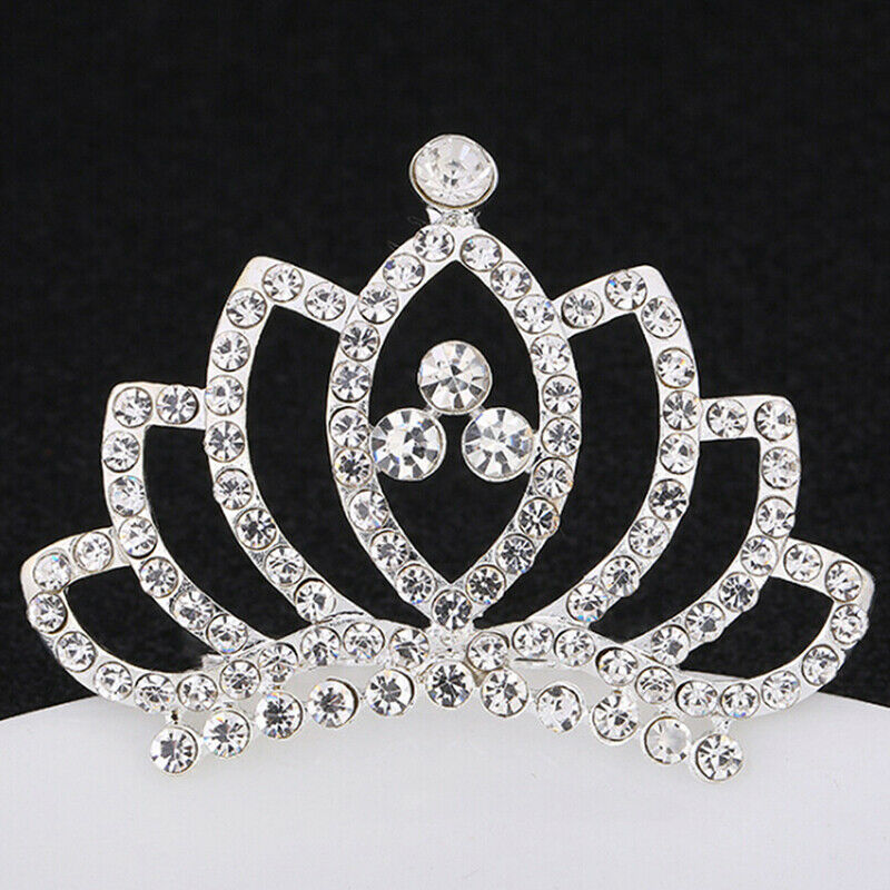 Kids Girls Princess Hair Comb Party Crown Headband Crystal Hair AccessoriJB C Gw