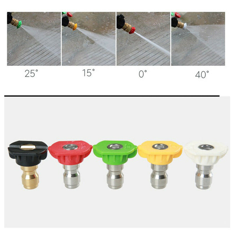 lot 1/4 inch 2.GPM Quick Connect Pressure Washer Spray Nozzle Tips Parts 040
