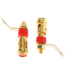 2pcs Speaker Terminal Binding Post Banana Plug Socket Connector, Red