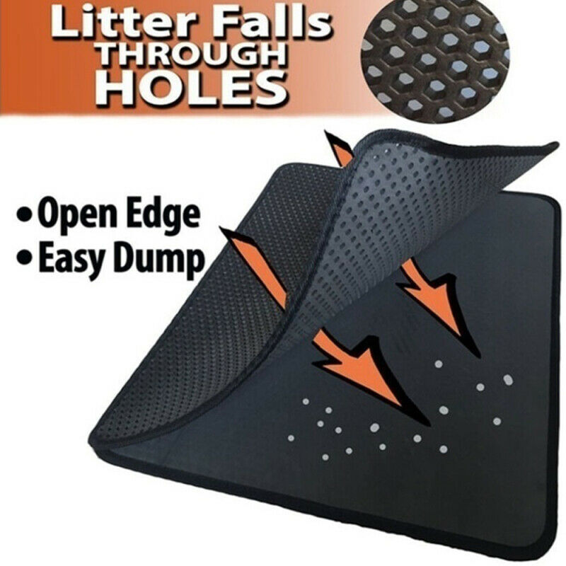 High Elastic EVA Cat Litter Mat Waterproof Double Layer Foldable Pet Cat Trapper