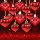 36 Pieces Heart Baubles Heart Shaped Valentine's Day Decorations Tree Baubl