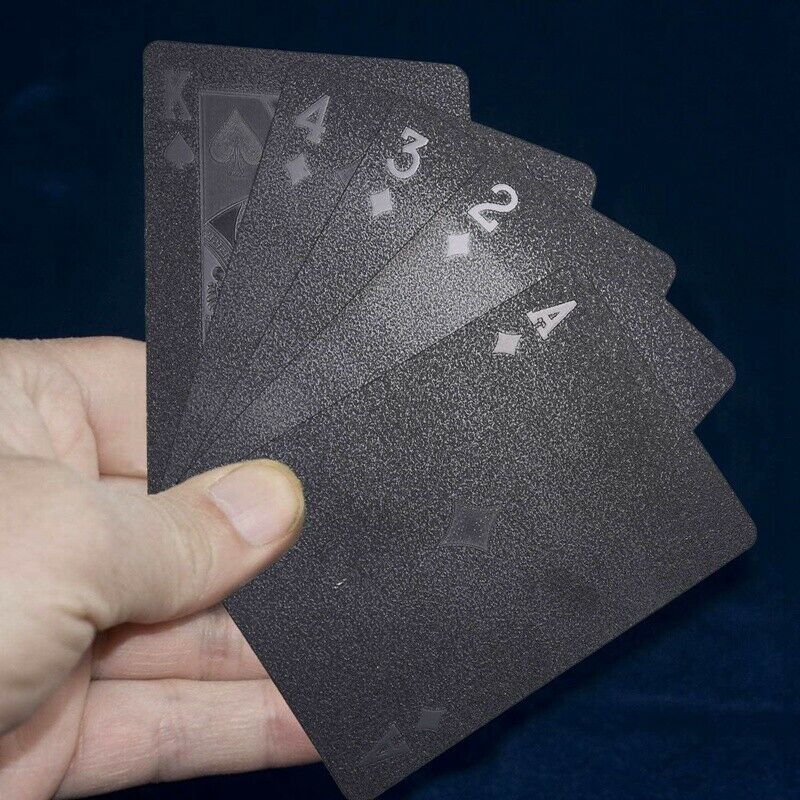 Poker Embossed Game Collection Playing Cards Set Plastic Durable Waterproof A1P7