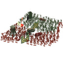 Plastic Military Playset, 238pcs 4cm Soldier Army Men Figures in Storage Bag