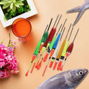 10Pcs/Lot Fishing Float Bobber Set Mix Size Color Plastic Vertical Buoy Fis