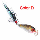 Hard Metal Fishing Lures Small Minnow Lure Bass Crank Bait Tackle Hooks -6.4g
