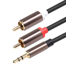 3.5mm Jack to 2 RCA AUX Audio Cable 1/8 Male to 2RCA Male Splitter (1m)