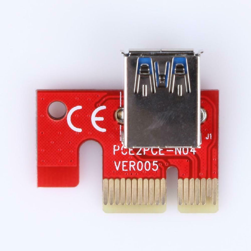 USB 3.0 PCI-E Express 1x to16x Extender Riser Card Adapter SATA 15PIN Power