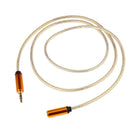 2x Orange+Blue 3.5mm Jack Audio AUX Extension Cable M/F Earphone Set Cable