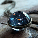 Solar System Necklace Pendant Galaxy Double Sided Pendant Universe JewelryOZ