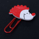 12 pcs / 1 Set Cute Cartoon Animal Pattern Wooden Paper Note Clips Bookmark