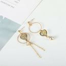 Women Crystal Rhinestone Heart Dangle Drop Ear Hook Studs Earrings Jewelry Gi OZ
