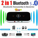 Bluetooth V5.0 Transmitter Wireless A2DP Audio RCA to 3.5mm Aux USB Adapter Hub