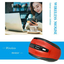 6 Buttons 2.4G USB Wireless Mouse 1600DPI Optical Mice for Laptop (Red)