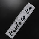 1PC Bride To Be white Lace Sash Hens Night Wedding Shower Bachelorette Party BX