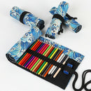 School Roll Pencil Case for Girls Boys Pencil Case Canvas Pencil Pen Bag La