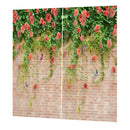 Curtains eyelet ring top readymade Curtains 2 panel window drape