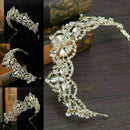 New Bride Baroque Luxury Crystal AB Bridal Crown Tiaras W4B7 Diadem Light D C6M9