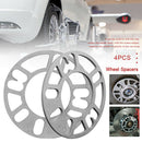 4pcs/pack 5mm Universal Wheel Spacer Styling Shims Plate Car Auto Multiple Bolts