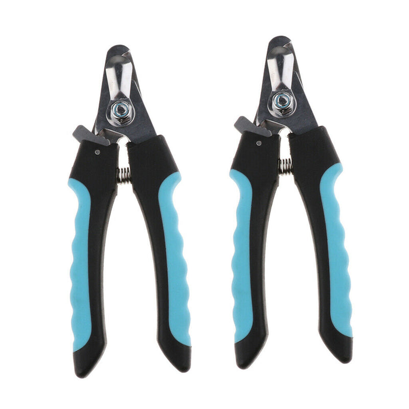 2PCS Pet Dog Cat Alloy Nail Clipper Trimmer for Small Animals Black L