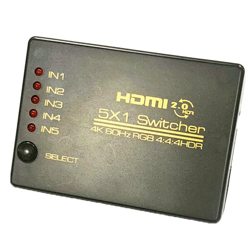 5Port 1080P Video HDMI Switch Switcher Splitter for HDTV DVD TV BOX+ IR Remo%!