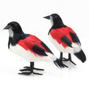 Artificial Feather Foam Birds Butcherbird W/ Claw Outdoor Garden Tree Decor