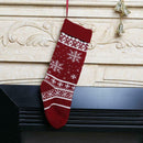 2 Pairs Christmas Knit Stockings Xmas Tree Snowflake Candy Gift Decoration