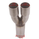 2 to1 Steel Exhaust Merge Collector Dual 1.5" ID Inlet Single 1.75" OD Outlet