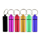 Waterproof Aluminum Medicine Pill Box Case Bottle Holder Container Keychain  Bj