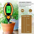 4 in 1 Soil PH Tester Moisture Sunlight Light Test Lawns Garden Meter Plant I9S1