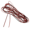 22 Gauge 15m Red Black Zip Wire AWG Cable Power Ground Stranded Copper Car I7A8
