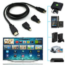 3in 1 HDMI to Mini Micro HDMI V1.4 Adapter Converter 1.5m Cable 1080P Trendy